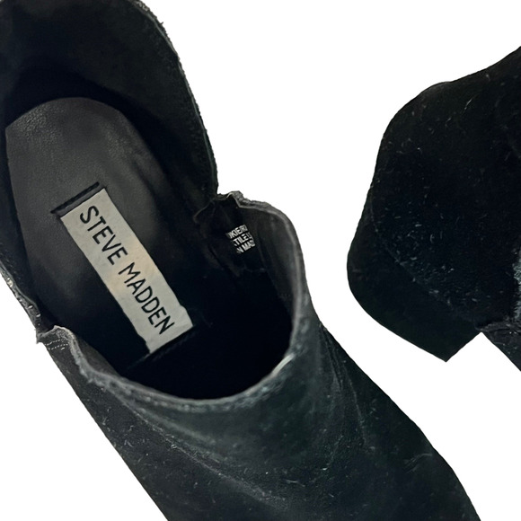 Steve Madden Rookie Ankle Cut Out Boots Size 8.5M Black Suede - Picture 3 of 9